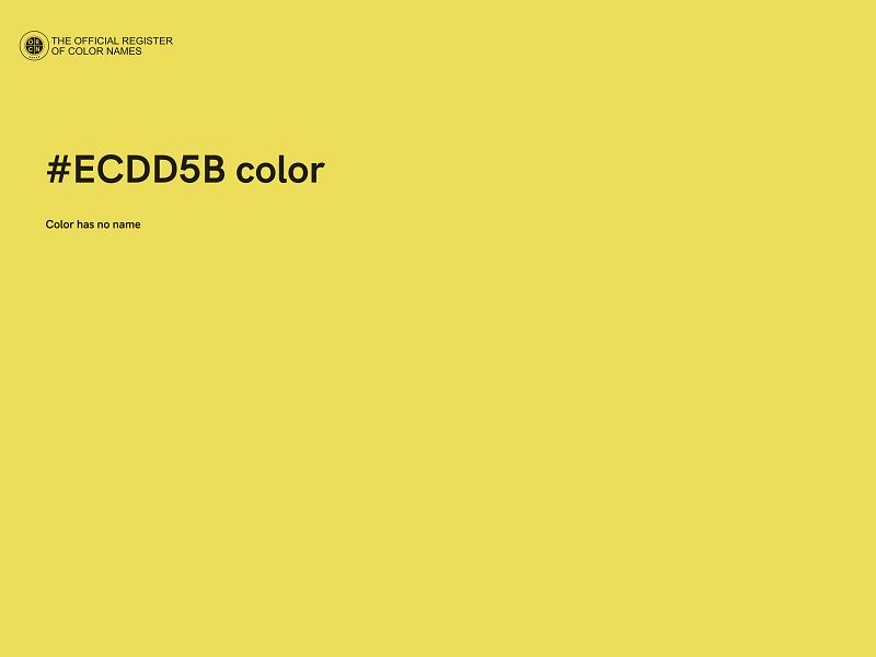 #ECDD5B color image