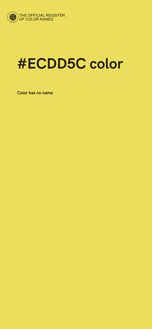 #ECDD5C color image
