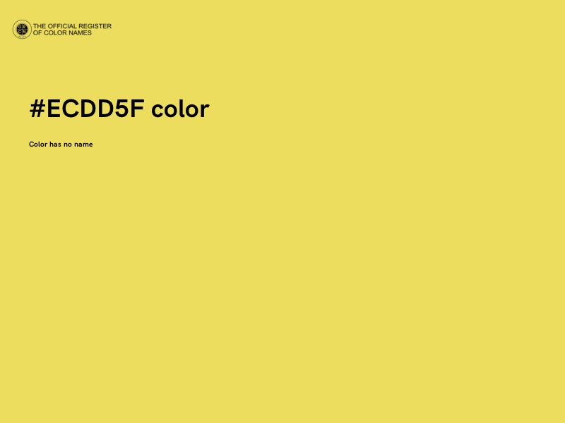 #ECDD5F color image