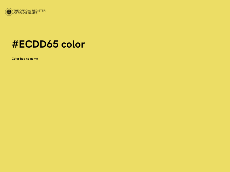 #ECDD65 color image
