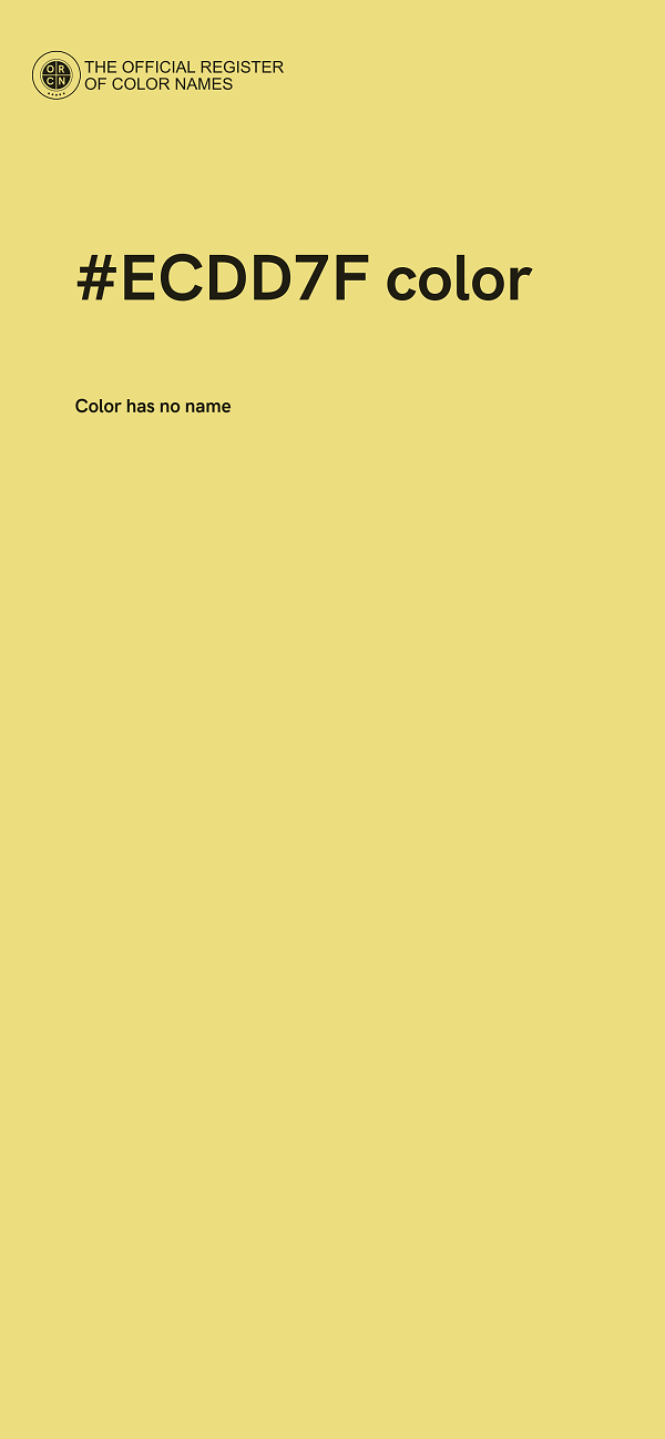 #ECDD7F color image