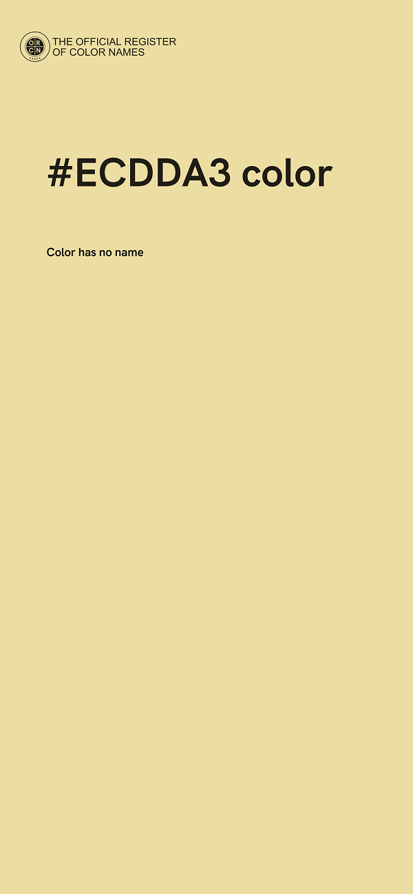 #ECDDA3 color image