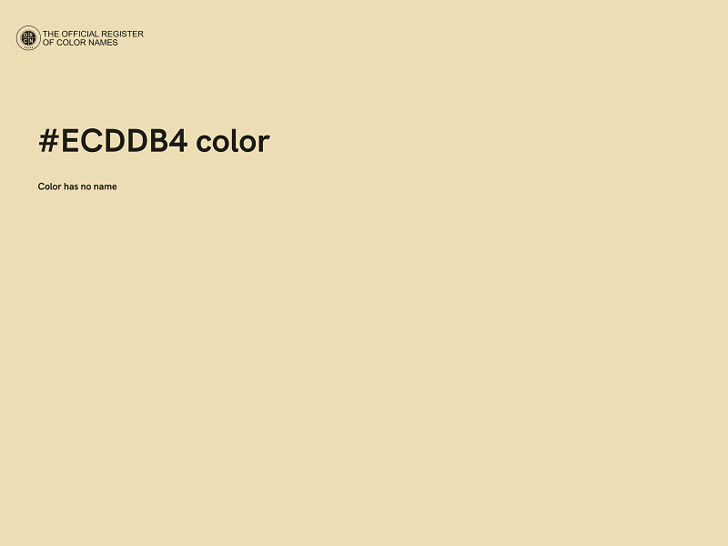 #ECDDB4 color image