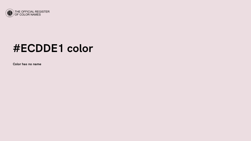 #ECDDE1 color image