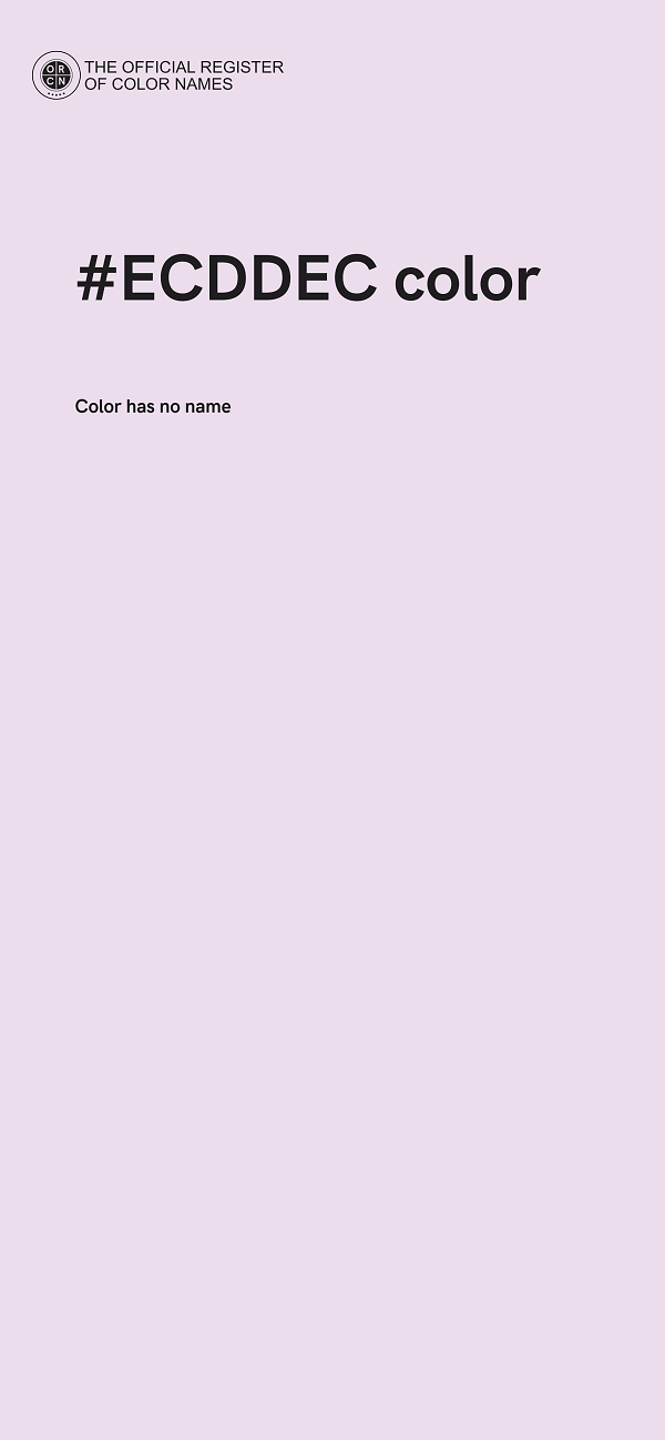 #ECDDEC color image