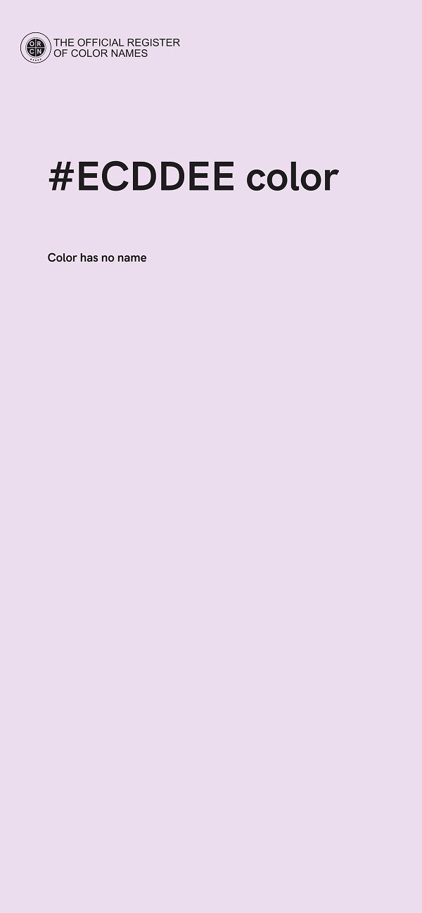 #ECDDEE color image