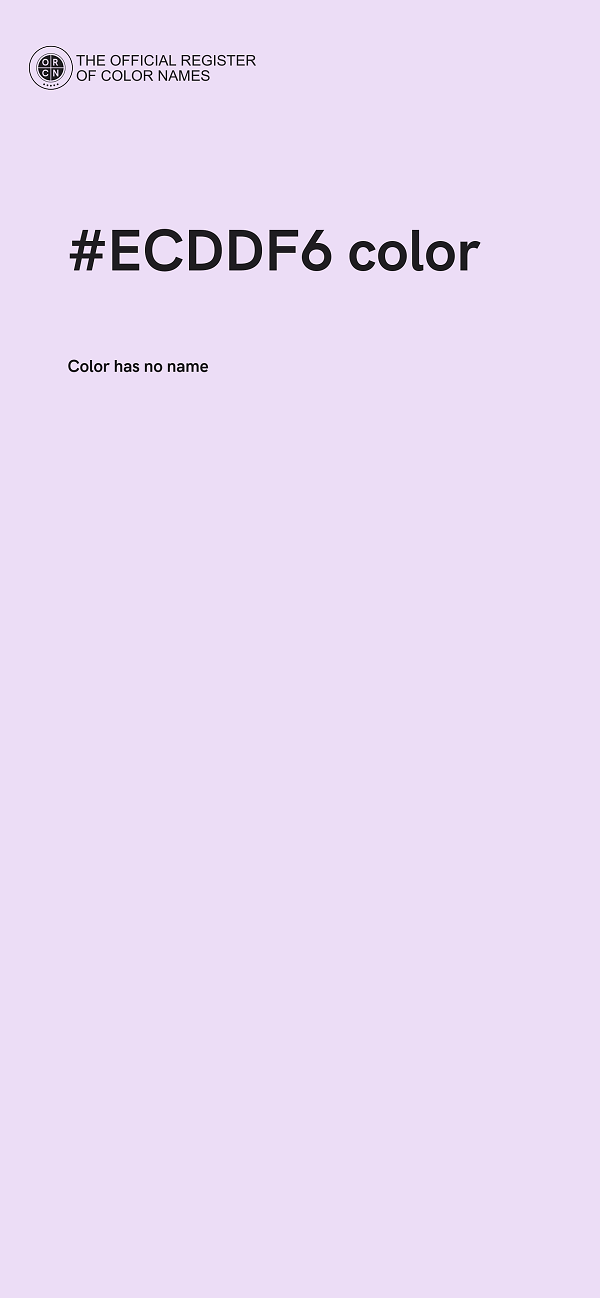 #ECDDF6 color image