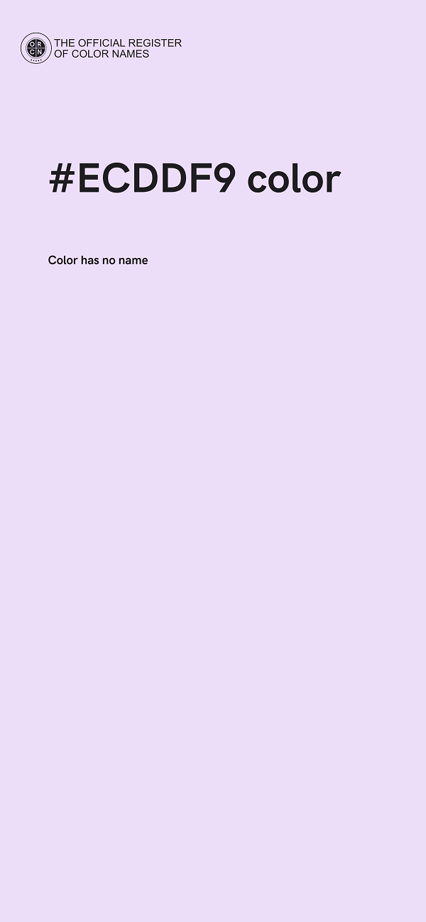 #ECDDF9 color image