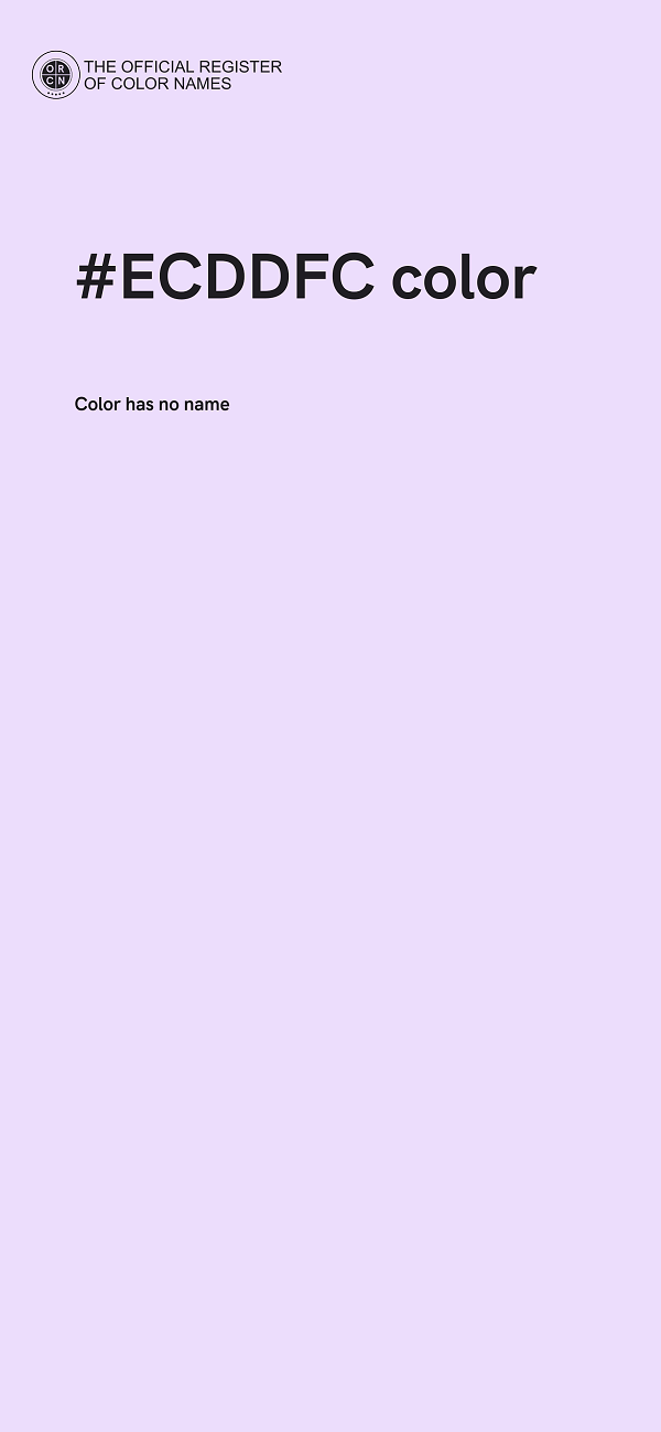 #ECDDFC color image
