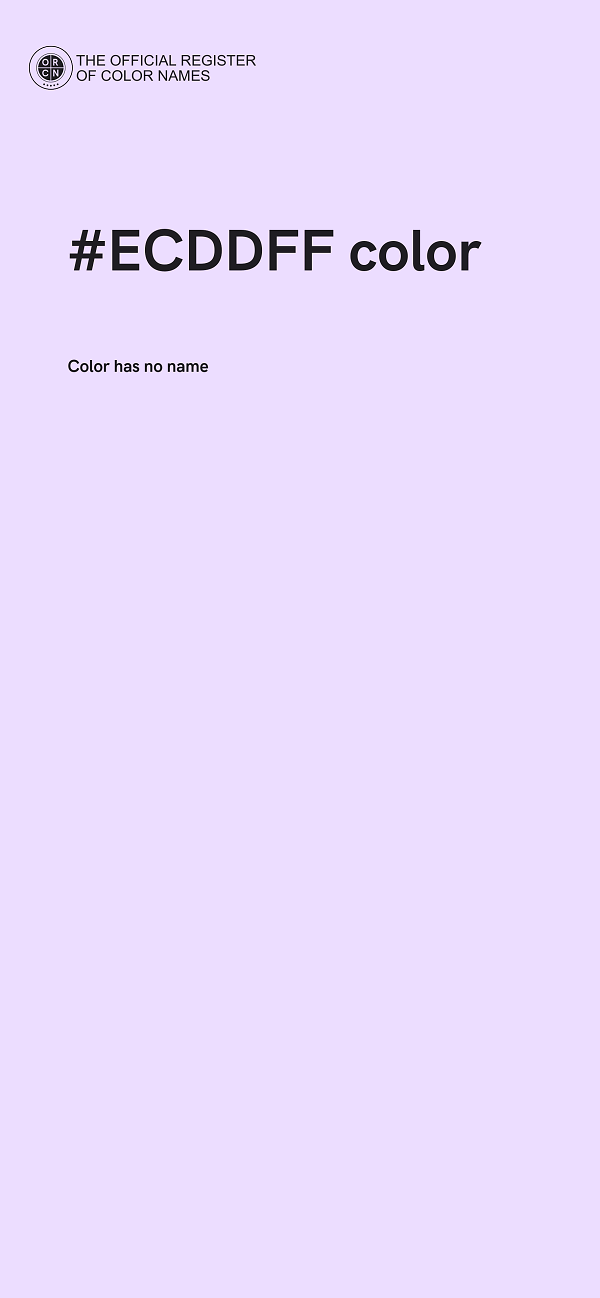 #ECDDFF color image
