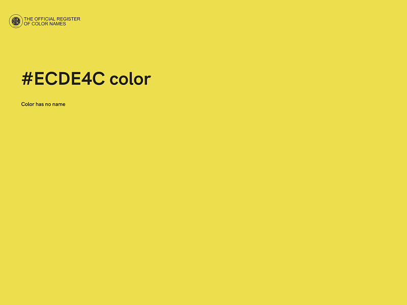 #ECDE4C color image