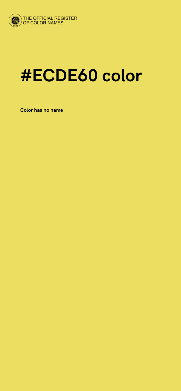 #ECDE60 color image