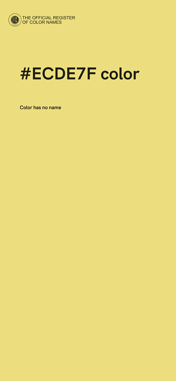#ECDE7F color image