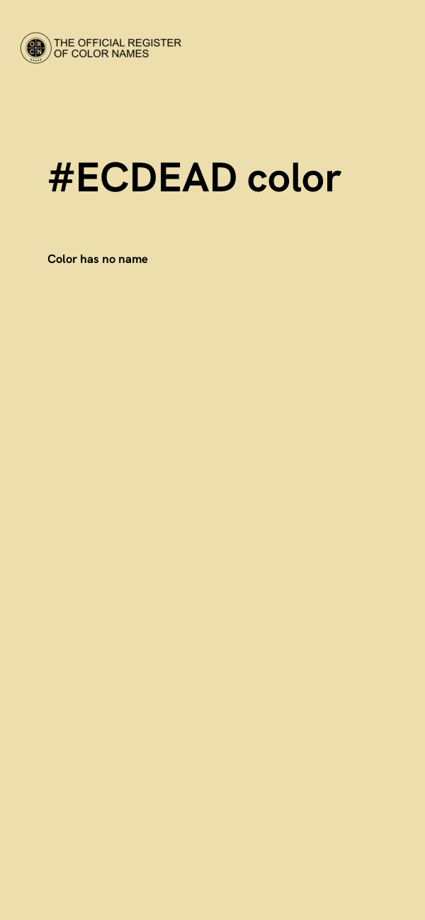 #ECDEAD color image