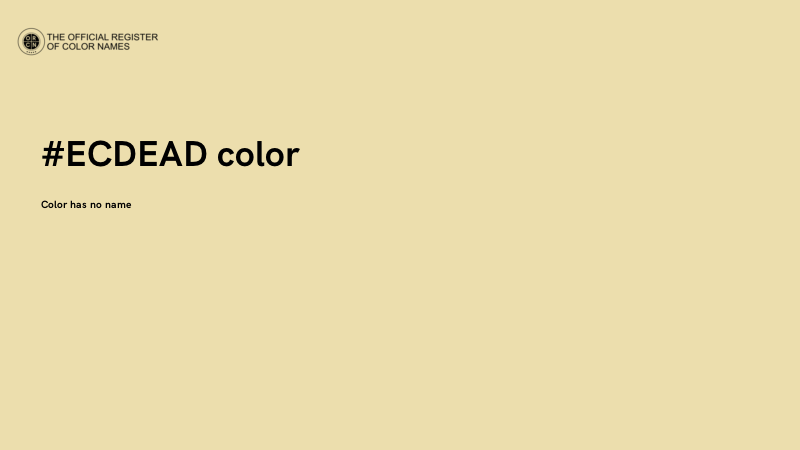 #ECDEAD color image