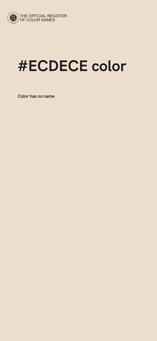 #ECDECE color image