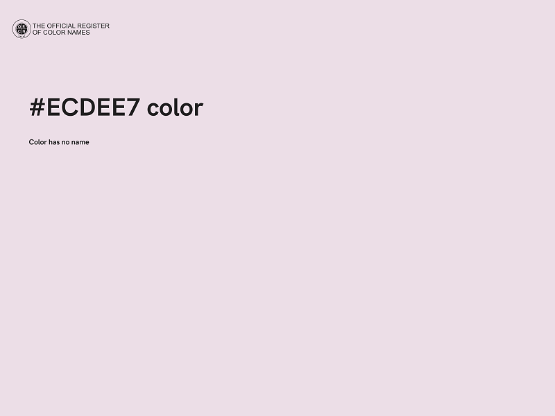 #ECDEE7 color image