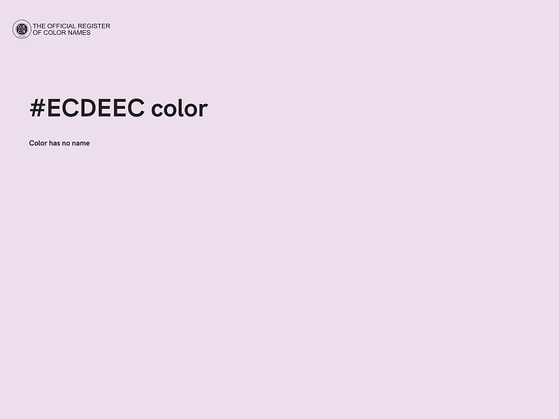 #ECDEEC color image