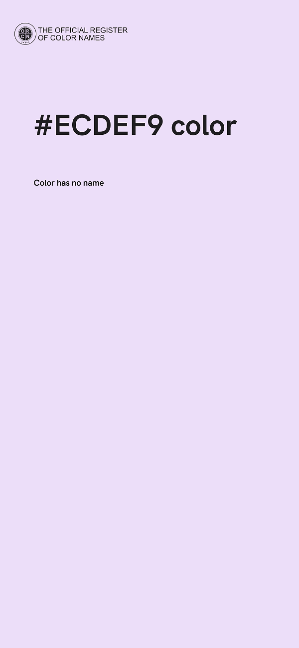 #ECDEF9 color image