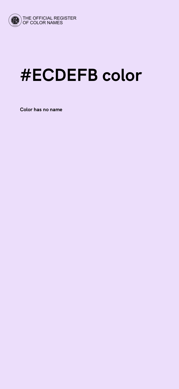 #ECDEFB color image