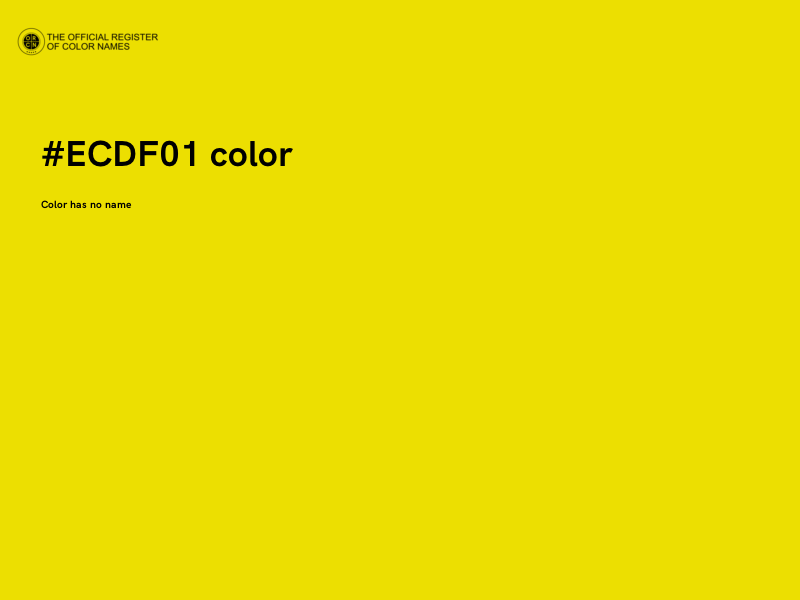 #ECDF01 color image