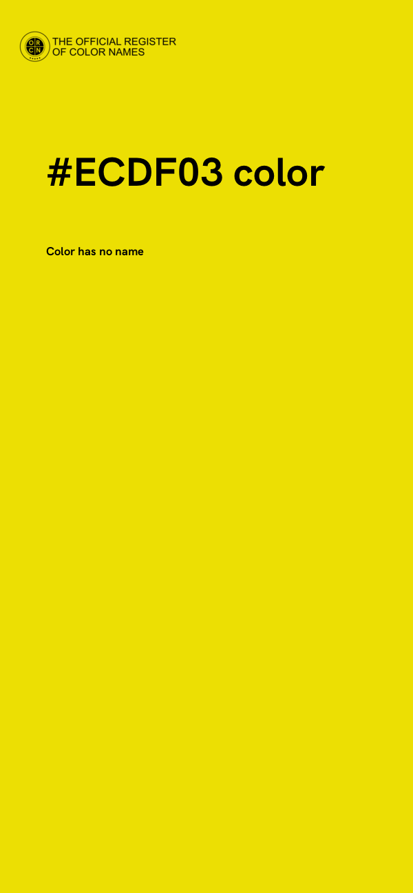 #ECDF03 color image