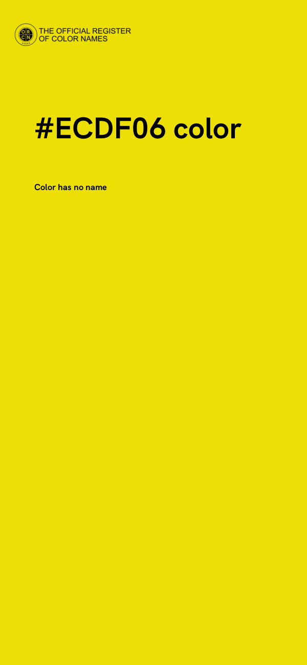 #ECDF06 color image