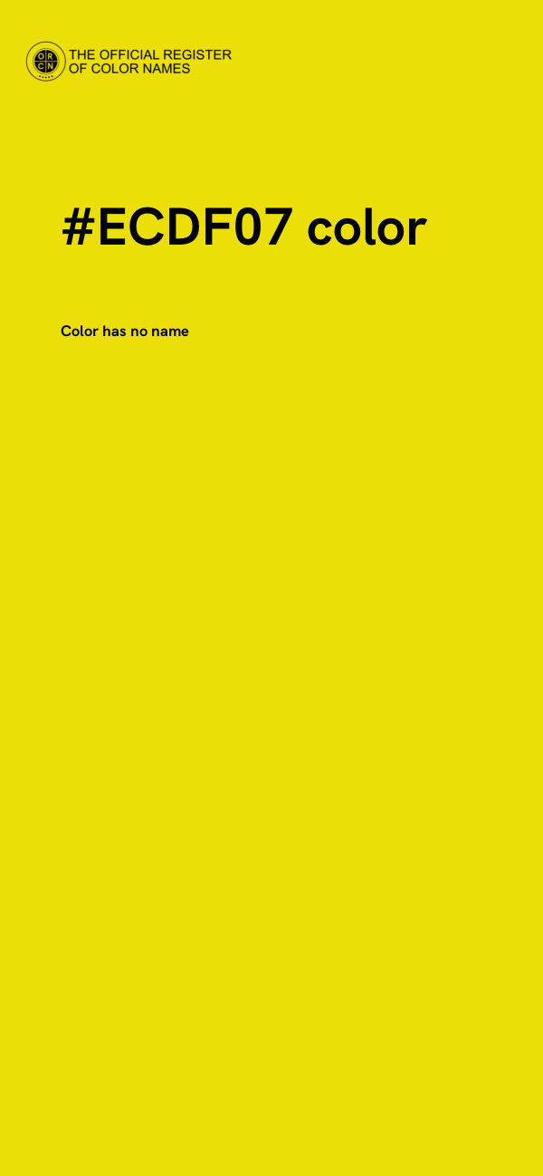 #ECDF07 color image