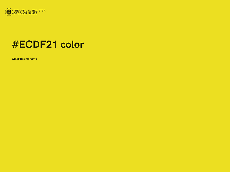 #ECDF21 color image