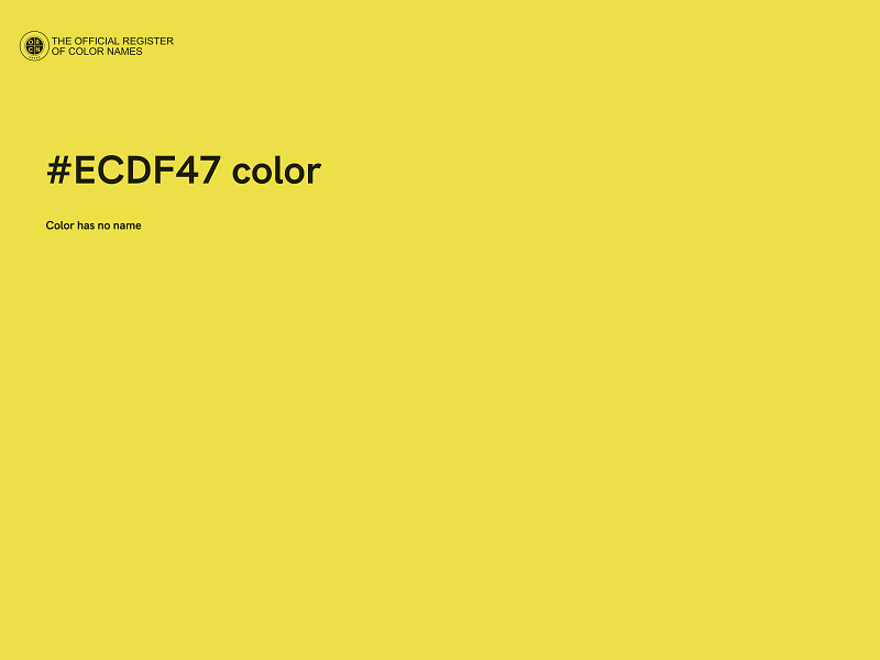 #ECDF47 color image