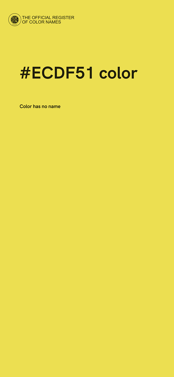 #ECDF51 color image