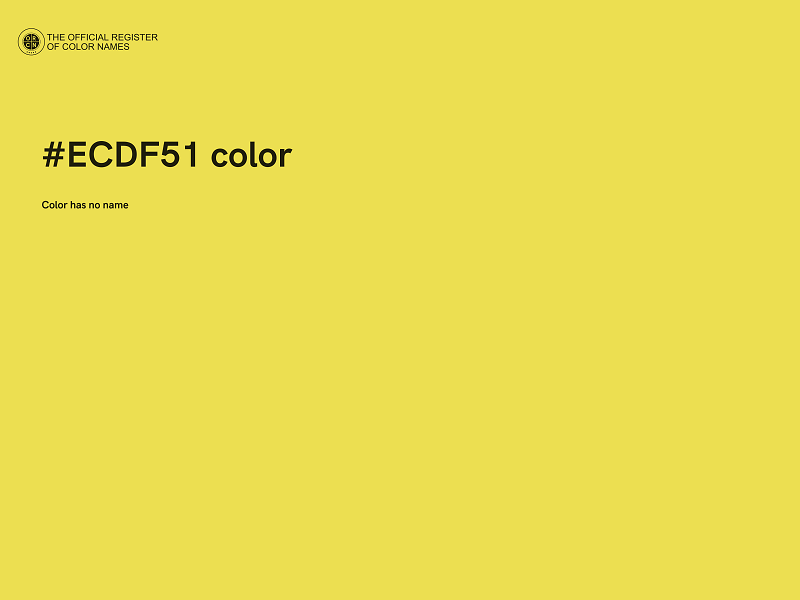 #ECDF51 color image