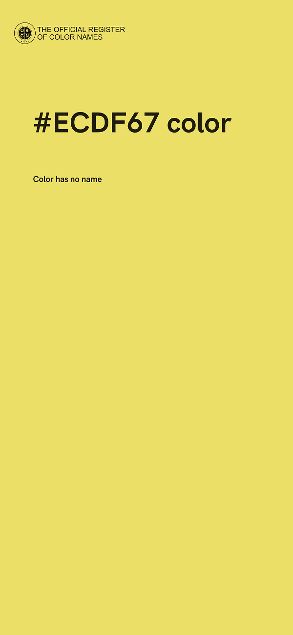 #ECDF67 color image