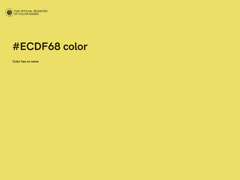 #ECDF68 color image