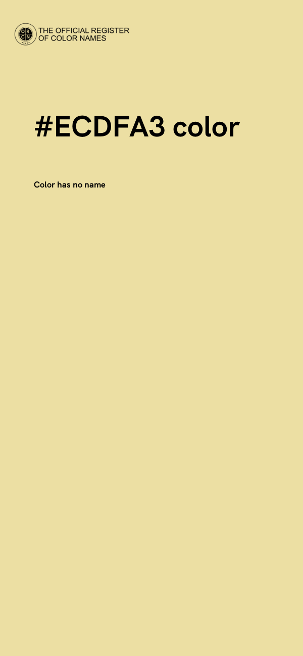 #ECDFA3 color image