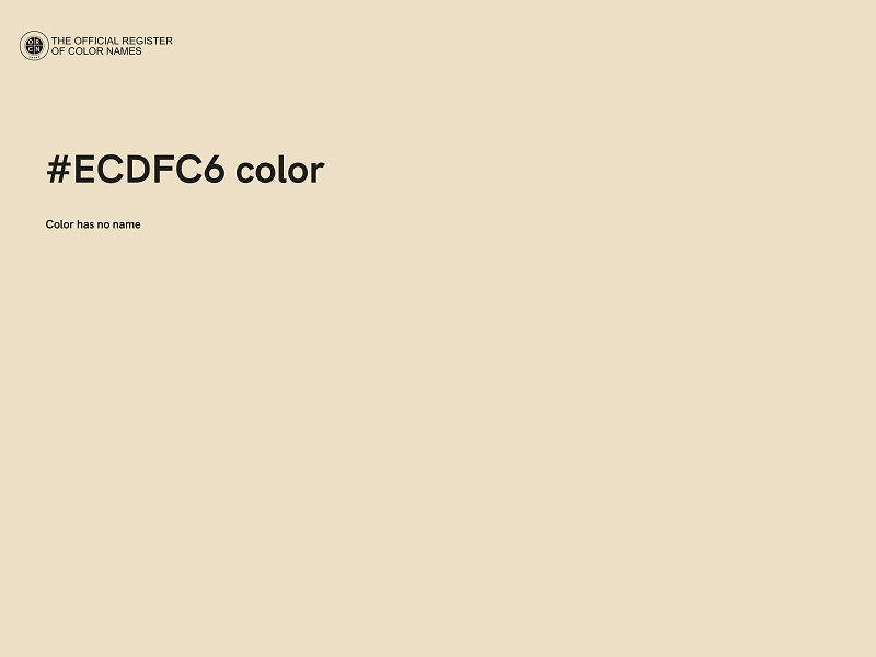 #ECDFC6 color image