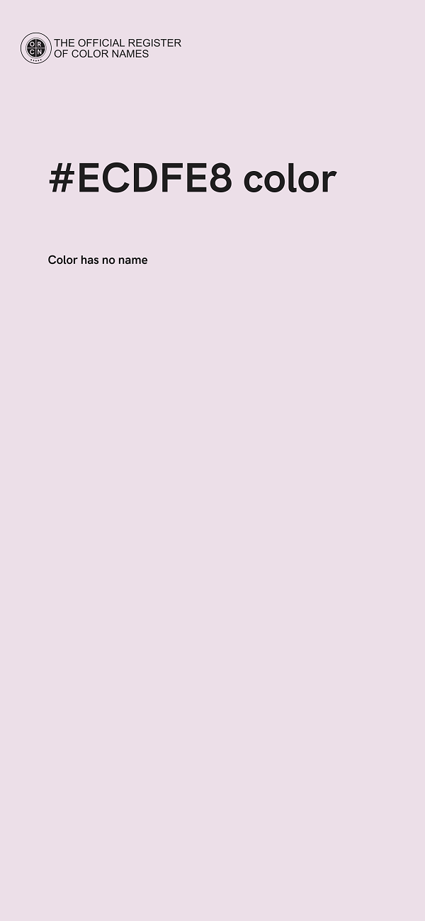 #ECDFE8 color image
