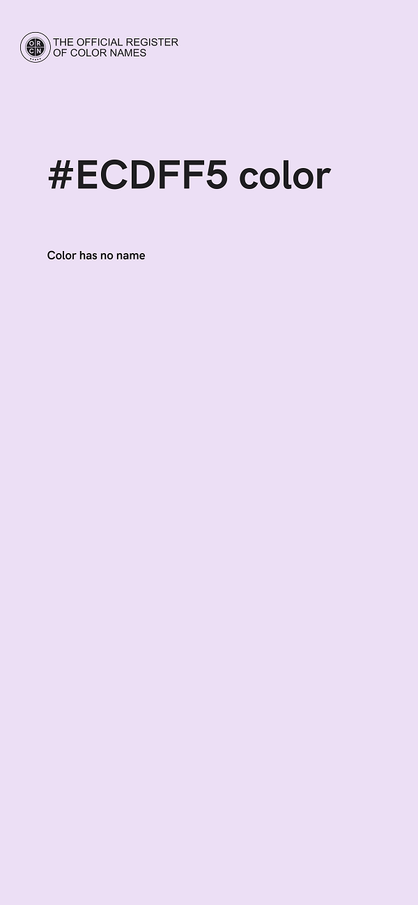#ECDFF5 color image