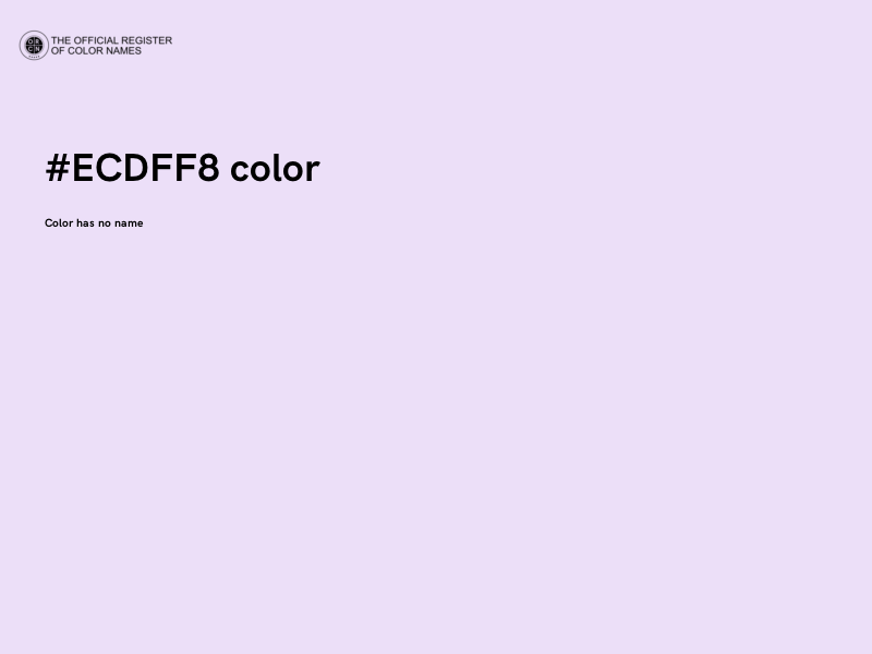#ECDFF8 color image