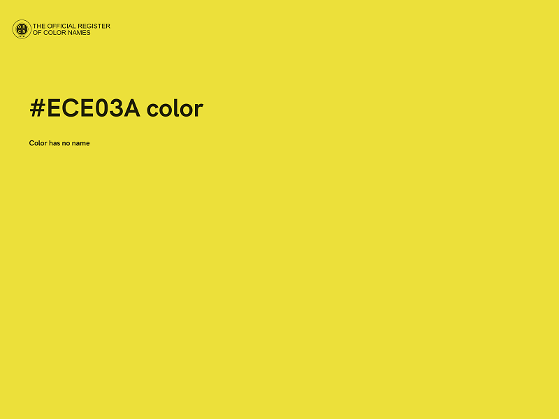 #ECE03A color image
