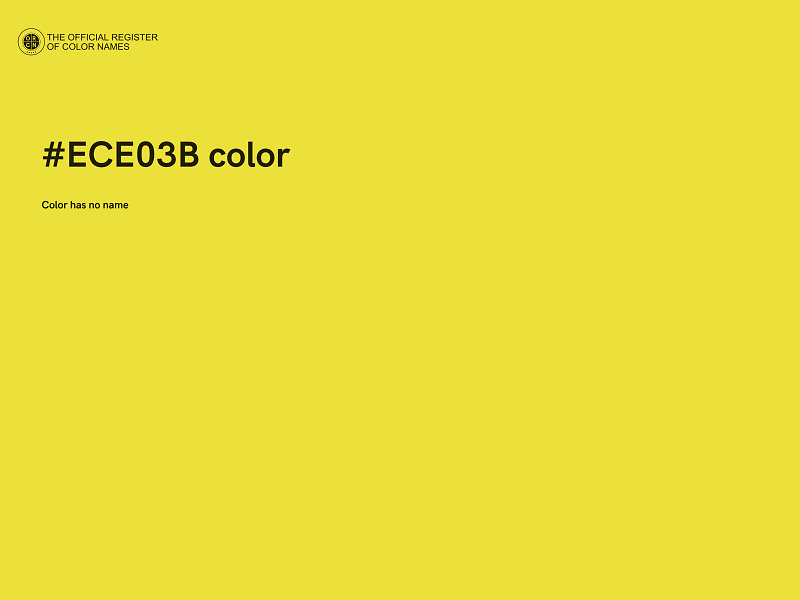 #ECE03B color image