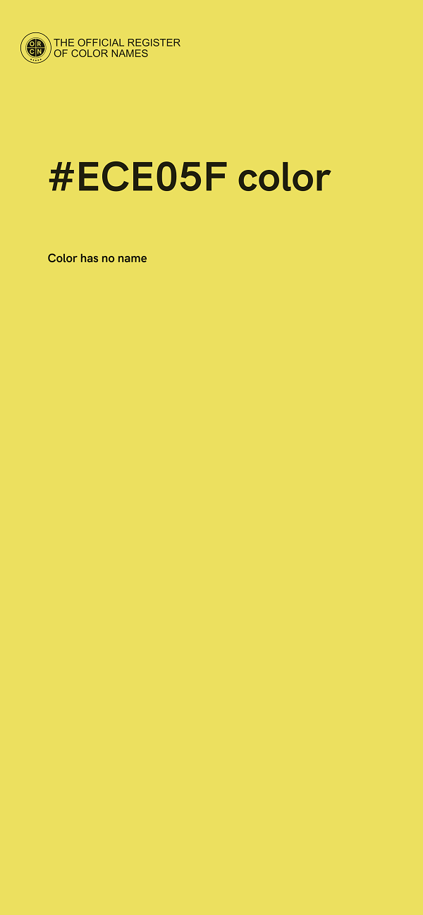 #ECE05F color image
