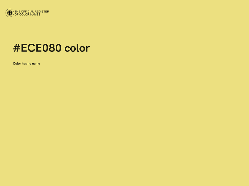 #ECE080 color image