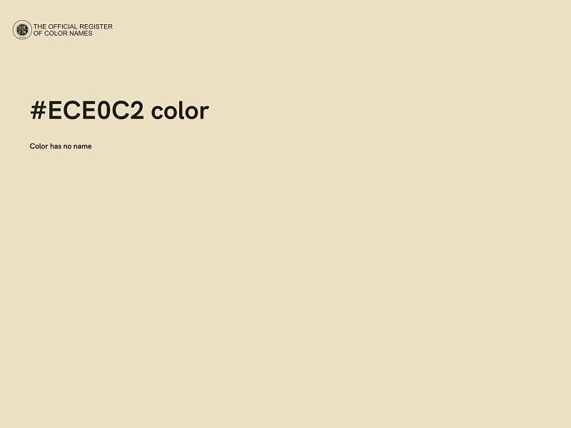 #ECE0C2 color image