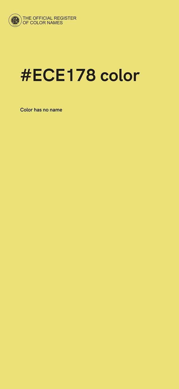 #ECE178 color image