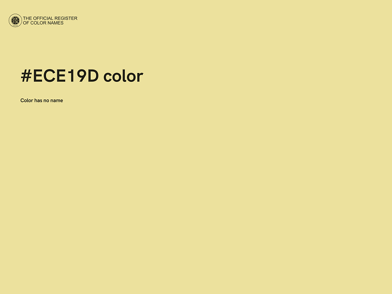 #ECE19D color image