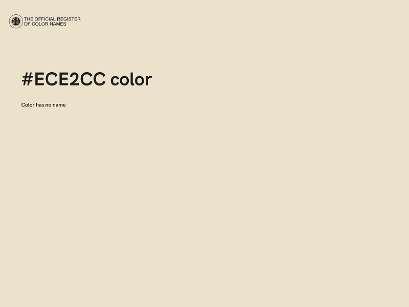 #ECE2CC color image