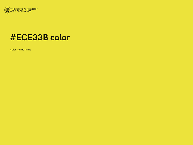 #ECE33B color image