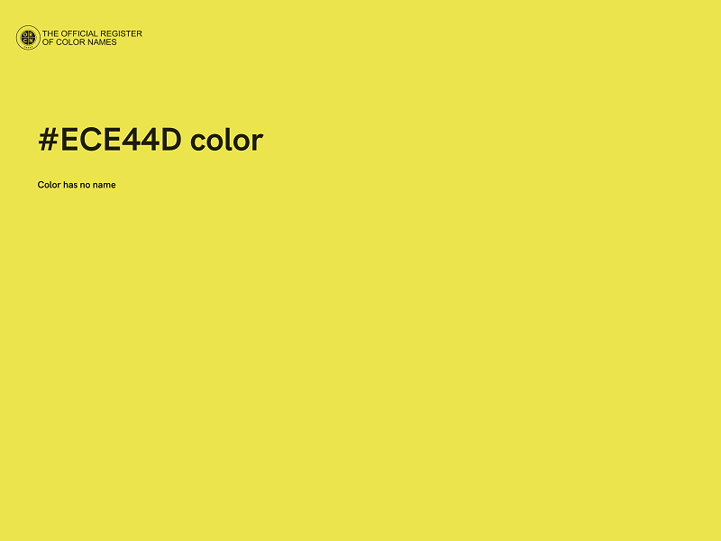 #ECE44D color image