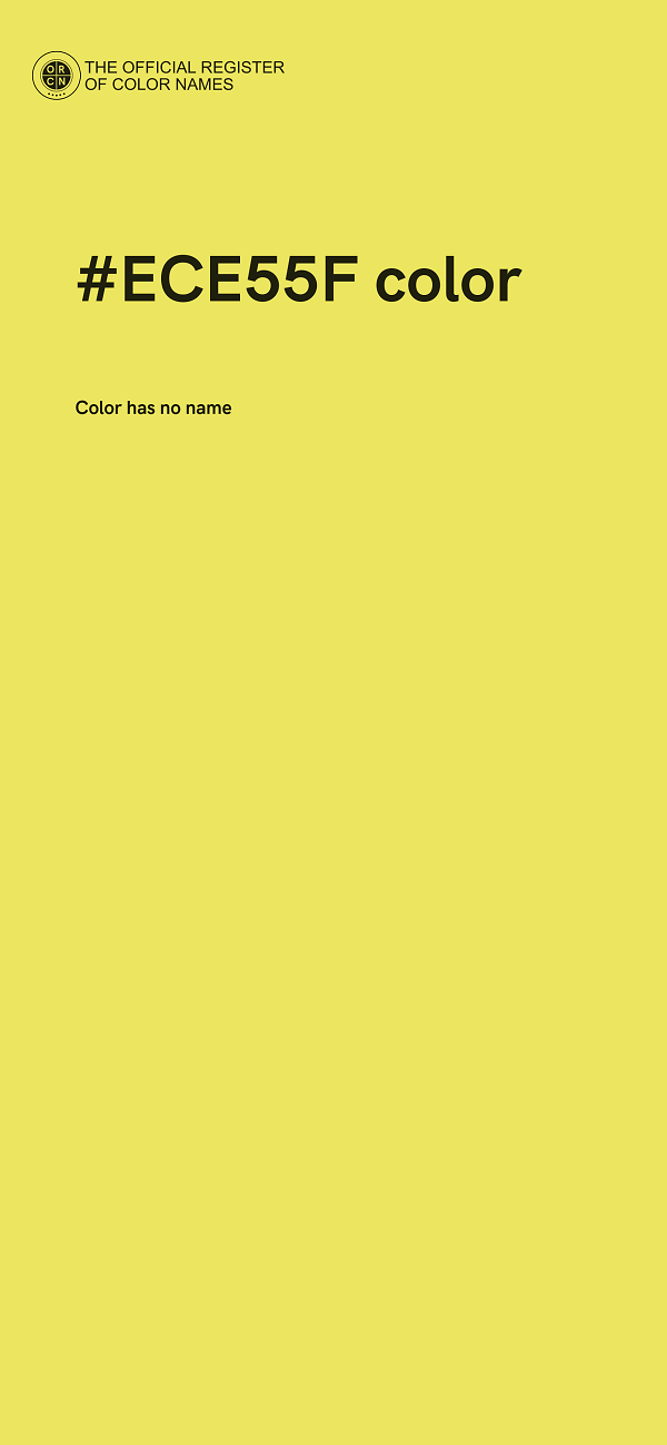 #ECE55F color image